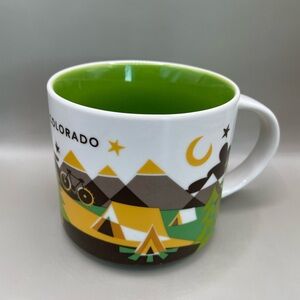 STARBUCKS You Are Here 2015 COLORADO White Green Coffee Tea Mug Cup 14 Oz.